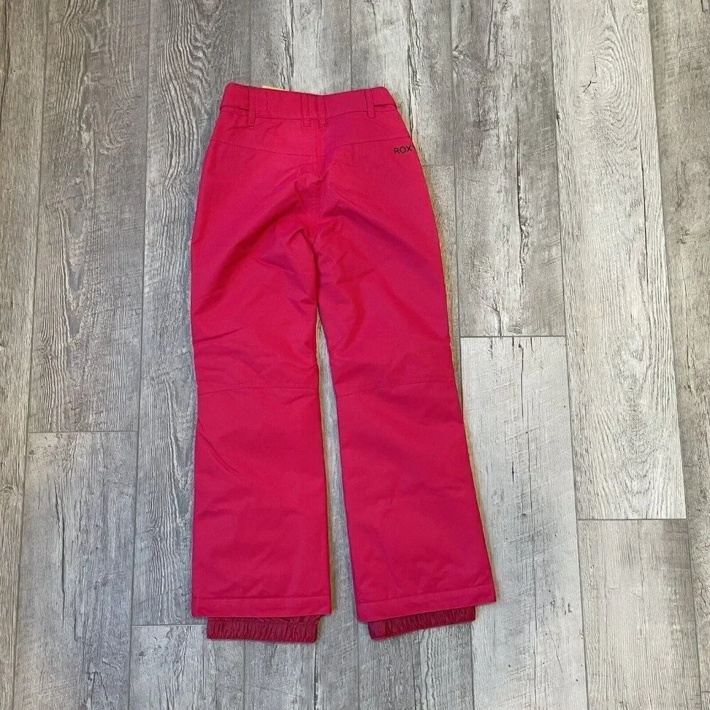 Roxy Snow Pants Girls 10 Medium Pink Insulated Backyard‎ NEW